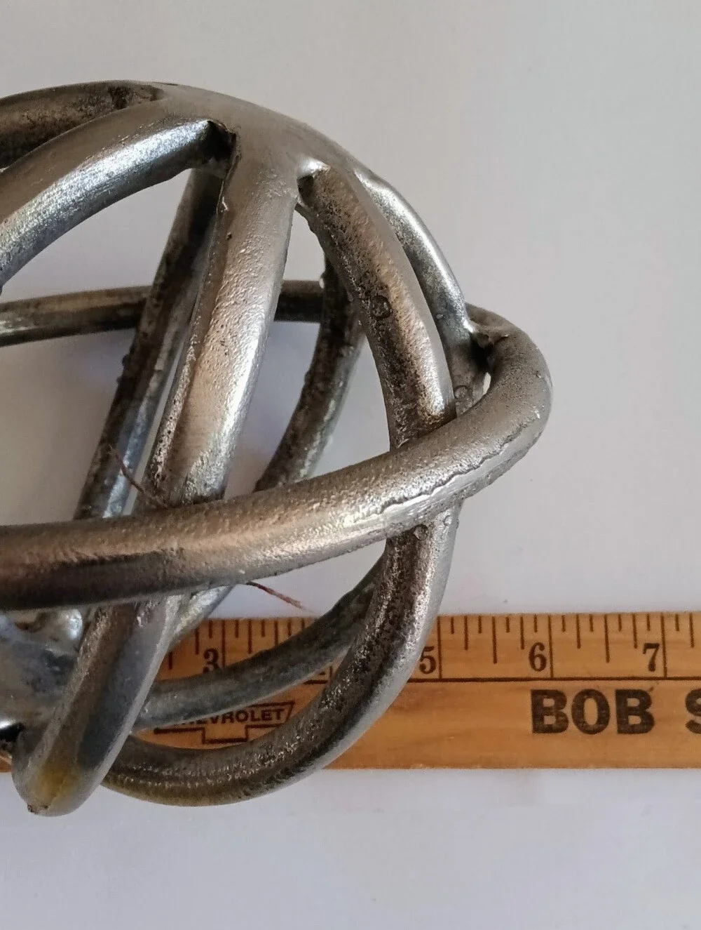 Z Gallerie Metal Decorative Orb Sculpture - Silver